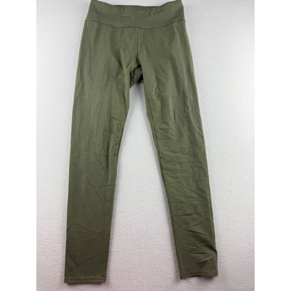 Aerie Chill Play Move Leggings Regular Rise Olive Green Stretch Cotton Womens M